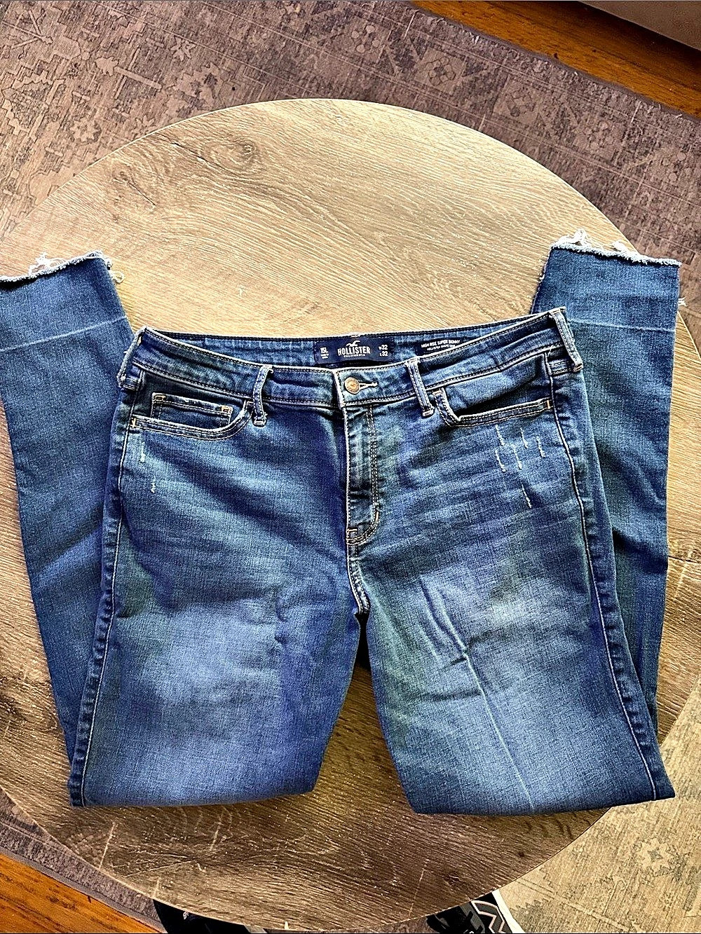 Hollister Shape Love High Rise Super Skinny Jeans Waist 32x32 Blue